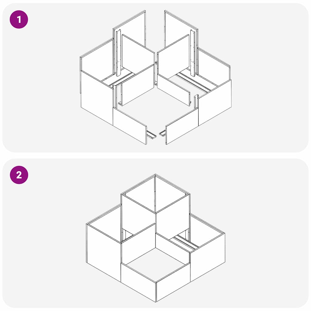 vidaXL Γλάστρα Κήπου Μαύρο 100 x 100 x 60 εκ. Ατσάλι