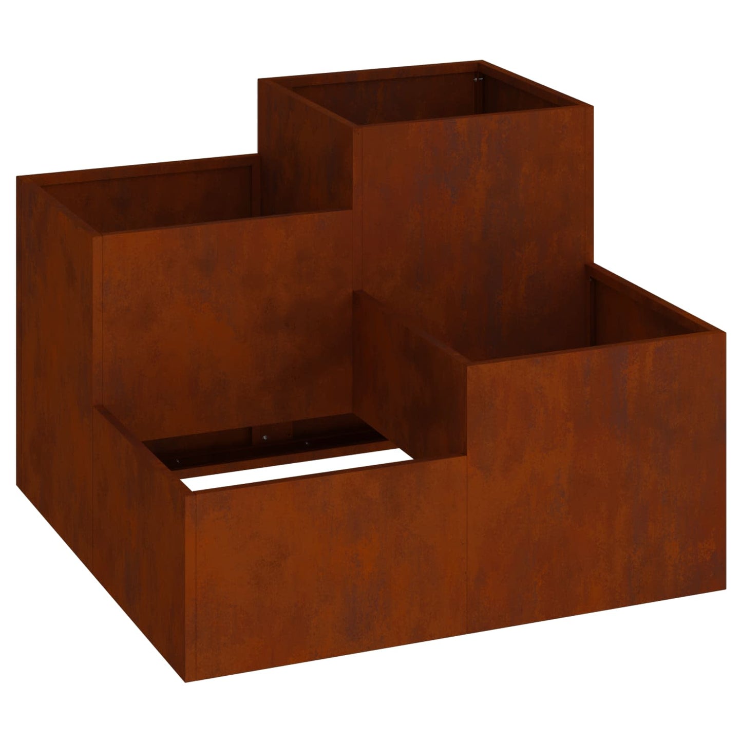 vidaXL Γλάστρα Κήπου Σκ rusty 100 x 100 x 60 εκ.