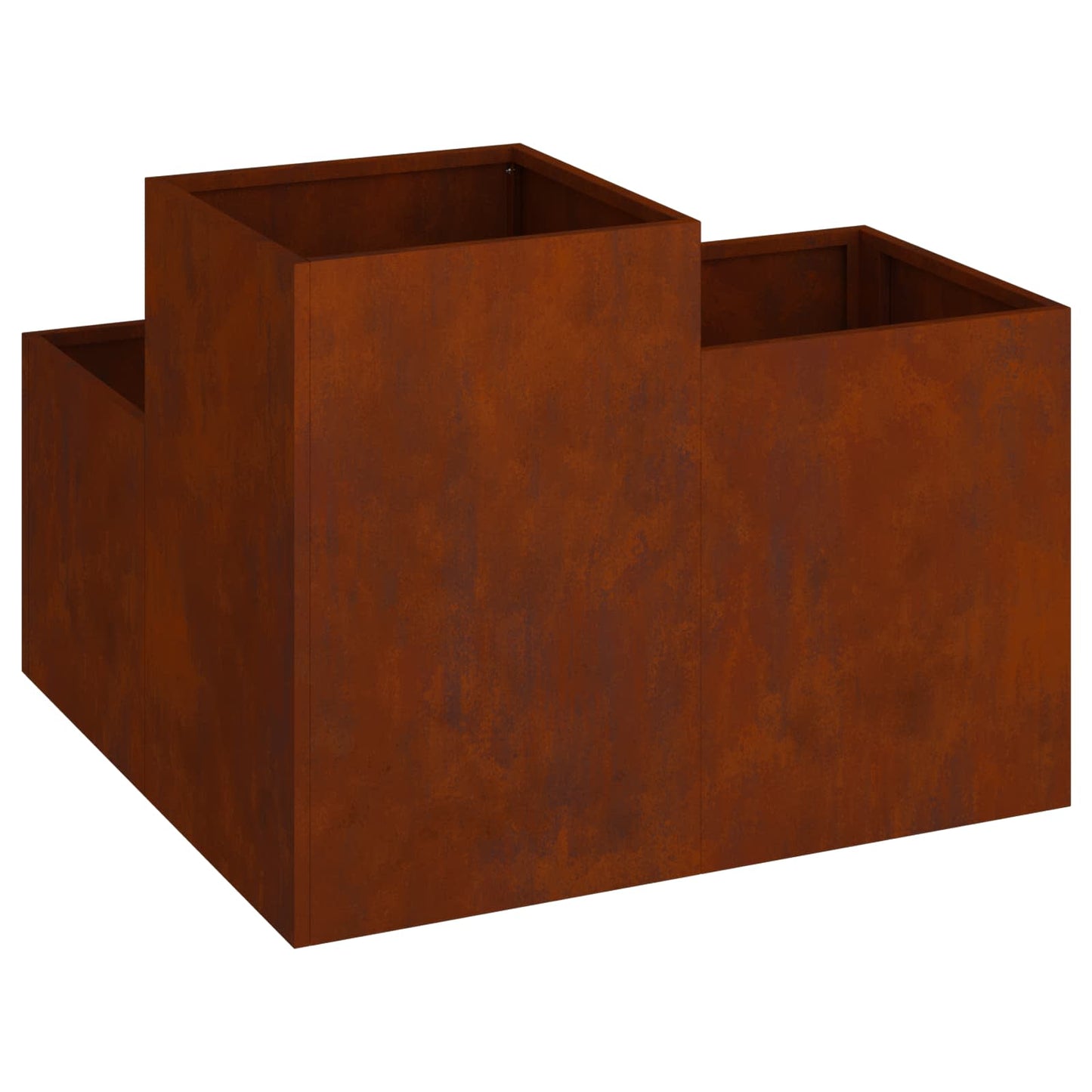 vidaXL Γλάστρα Κήπου Σκ rusty 100 x 100 x 60 εκ.