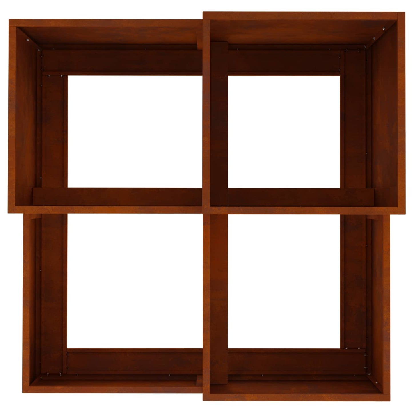 vidaXL Γλάστρα Κήπου Σκ rusty 100 x 100 x 60 εκ.