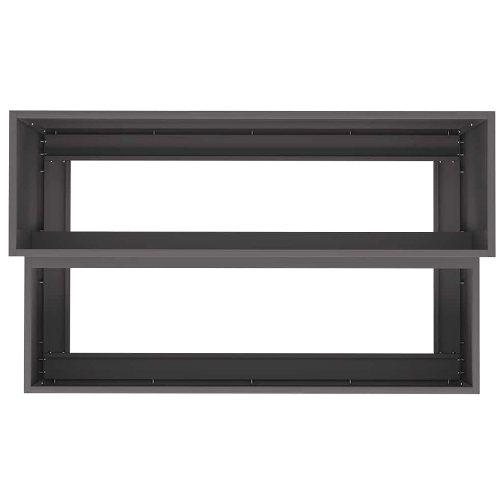 vidaXL Γλάστρα Κήπου Μαύρο 100 x 60 x 45 εκ Ψυχρής έλασης χάλυβας