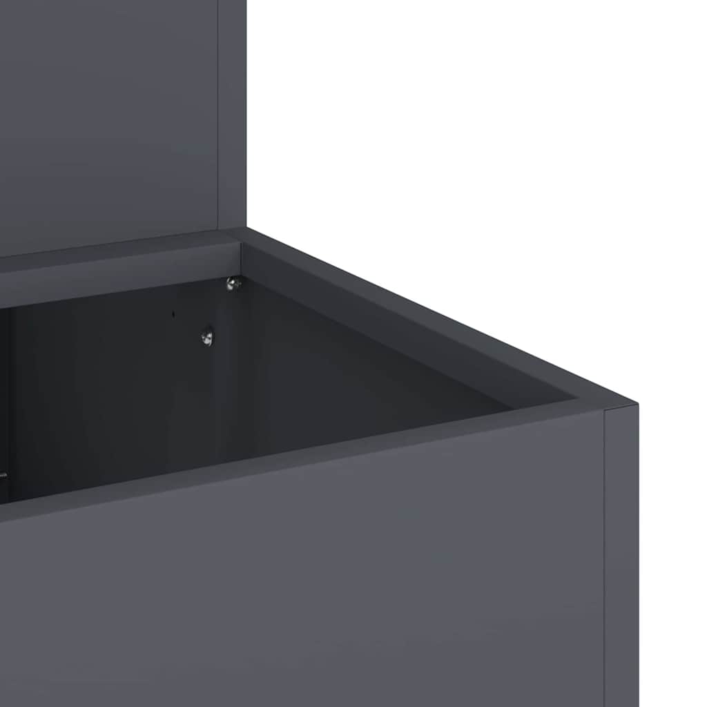 vidaXL Γλάστρα Κήπου Ανθρακί 100 x 60 x 45 εκ Ψυχρής έλασης χάλυβας