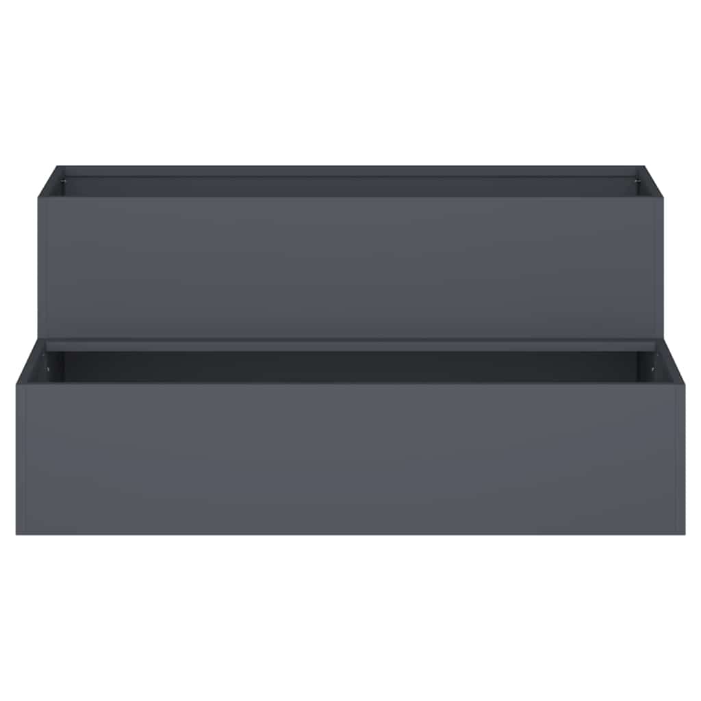 vidaXL Γλάστρα Κήπου Ανθρακί 100 x 60 x 45 εκ Ψυχρής έλασης χάλυβας