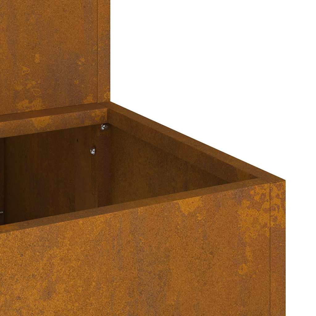 vidaXL Γλάστρα Κήπου Σκ rusty 100 x 60 x 45 εκ