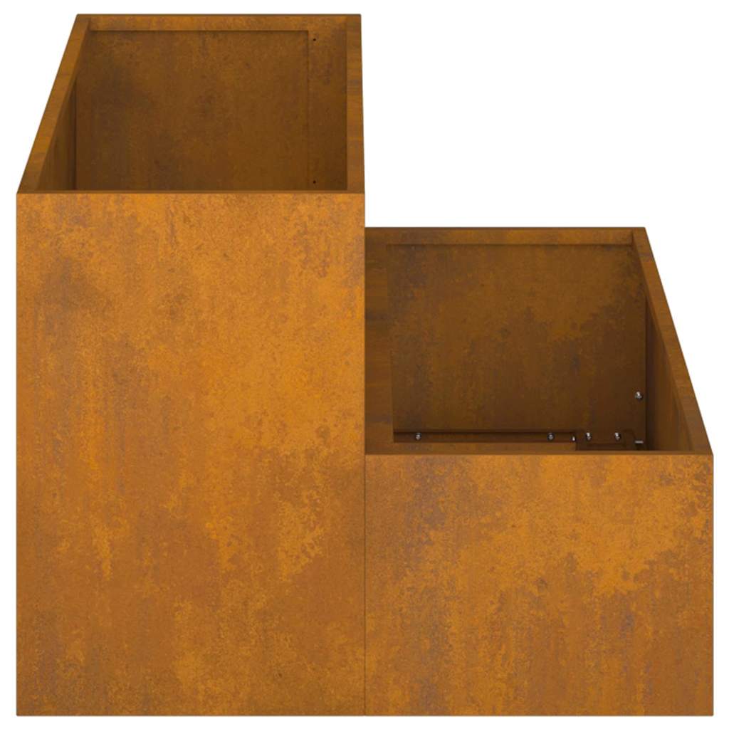 vidaXL Γλάστρα Κήπου Σκ rusty 100 x 60 x 45 εκ