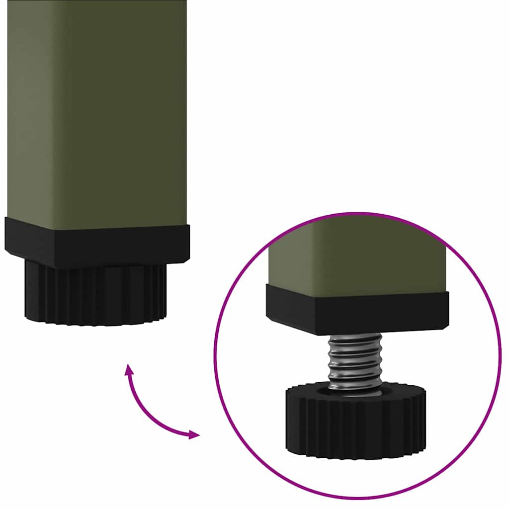 vidaXL Υψωμένη Γλάστρα Κήπου Λαδί 100 x 26 x 82 εκ Ατσάλι