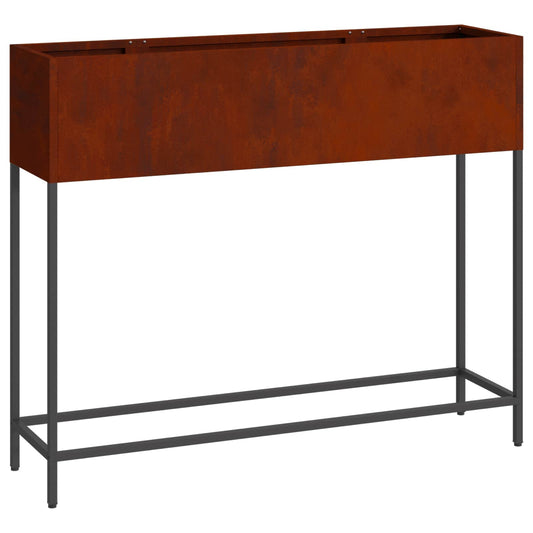 vidaXL Υψωμένη Γλάστρα Κήπου Σκ rusty 100 x 26 x 82 εκ