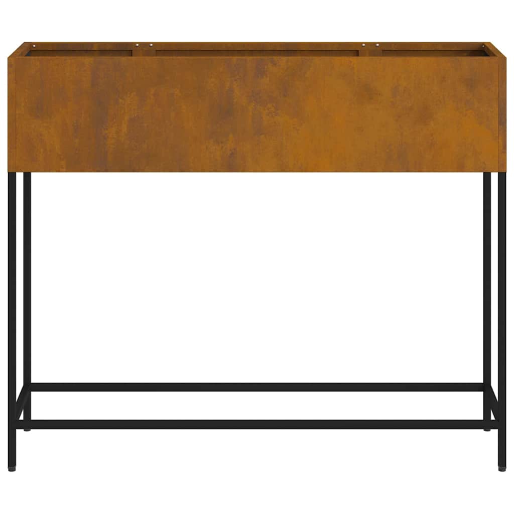 vidaXL Υψωμένη Γλάστρα Κήπου Σκ rusty 100 x 26 x 82 εκ Ατσάλι