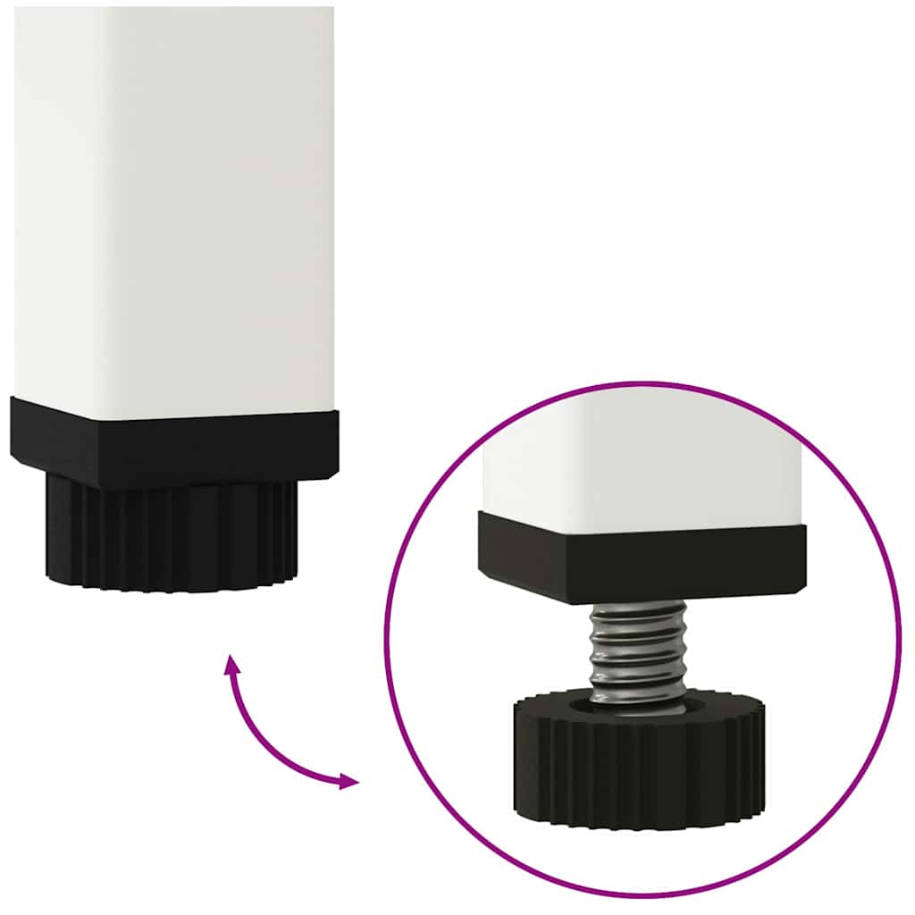 vidaXL Υψωμένη Γλάστρα Κήπου Λευκό 60 x 26 x 45 εκ Ατσάλι