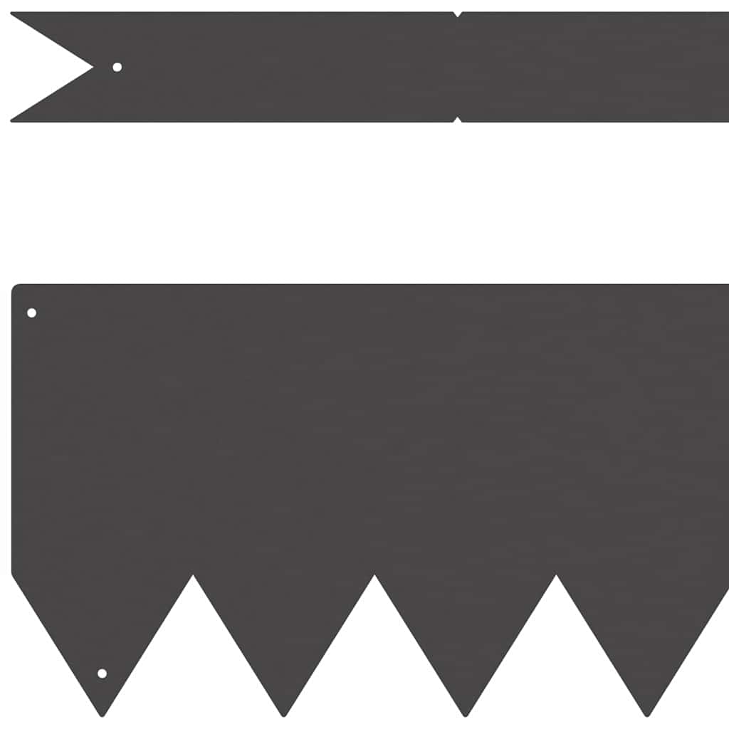 vidaXL Περίγραμμα γκαζόν 10 pcs Μαύρο 100 x 0.05 x 20 εκ