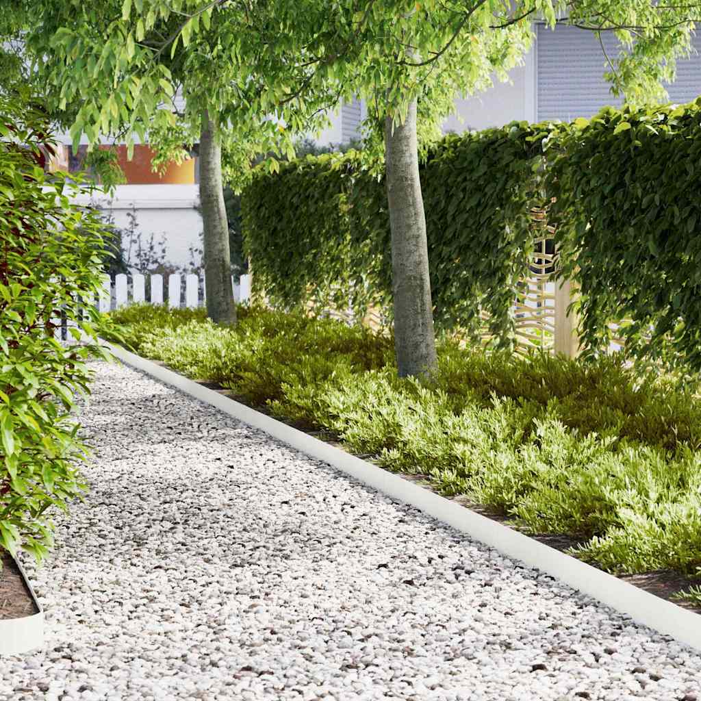 vidaXL Περίγραμμα γκαζόν 30 pcs Λευκό 100 x 0.05 x 20 εκ