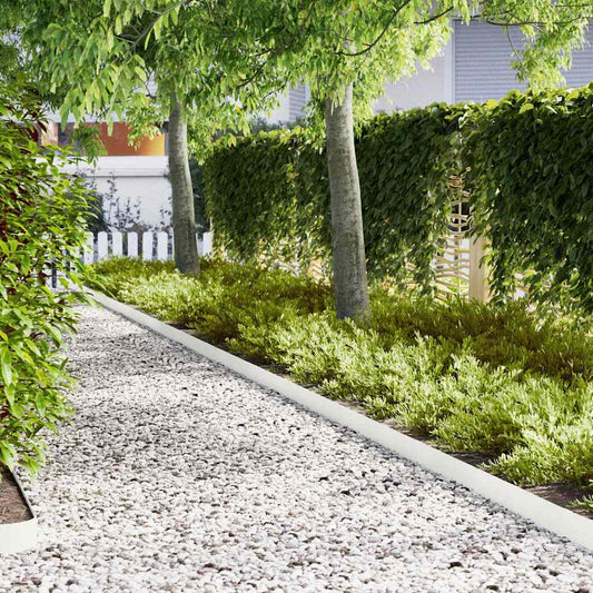 vidaXL Περίγραμμα γκαζόν 50 pcs Λευκό 100 x 0.05 x 20 εκ