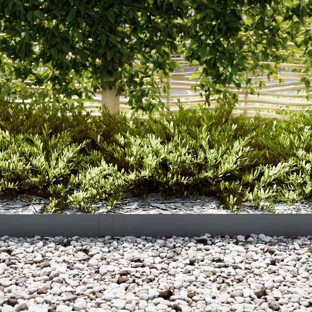 vidaXL Περίγραμμα γκαζόν 30 pcs Ανθρακί 100 x 0.05 x 20 εκ