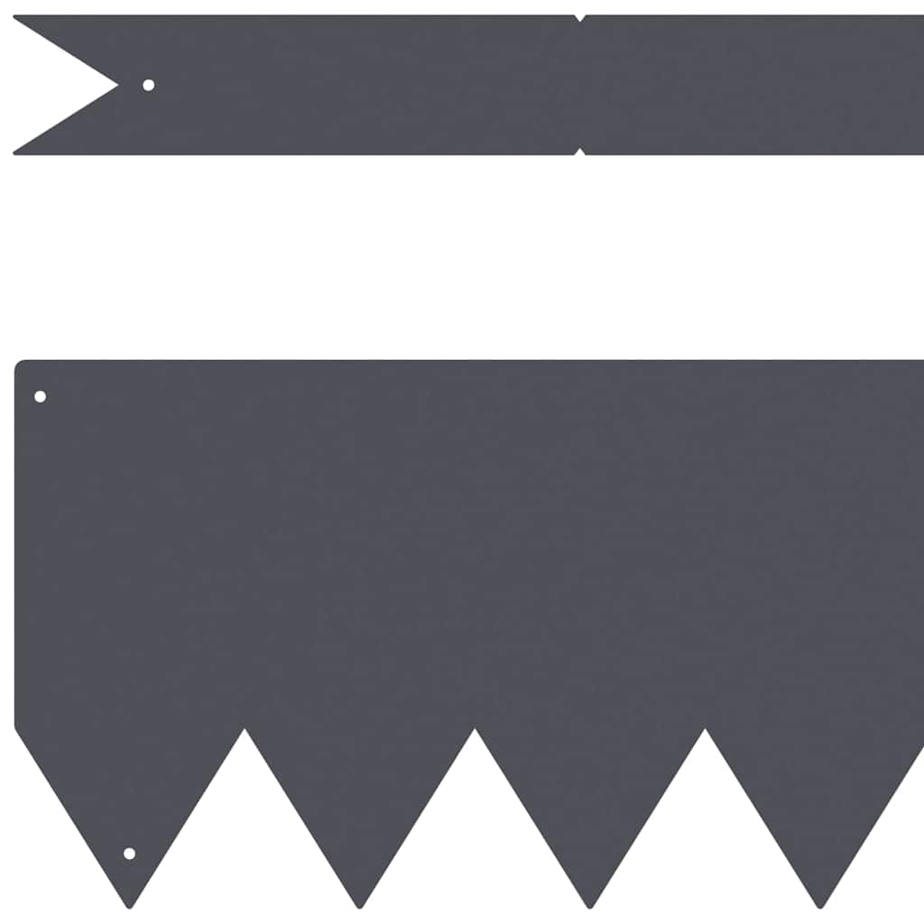 vidaXL Περίγραμμα γκαζόν 50 pcs Ανθρακί 100 x 0.05 x 20 εκ