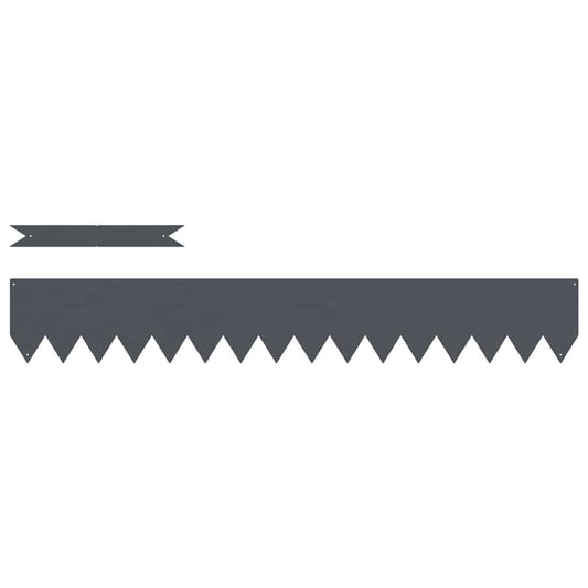 vidaXL Περίγραμμα γκαζόν 50 pcs Ανθρακί 100 x 0.05 x 20 εκ