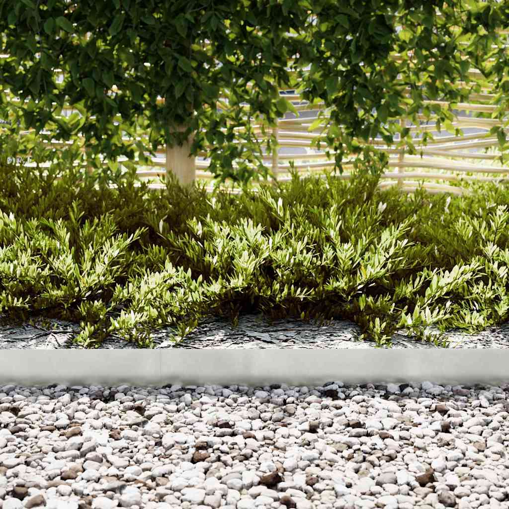 vidaXL Περίγραμμα γκαζόν 20 pcs Ασημί 100 x 0.05 x 20 εκ