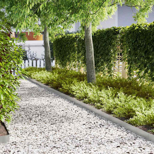 vidaXL Περίγραμμα γκαζόν 20 pcs Ασημί 100 x 0.05 x 20 εκ