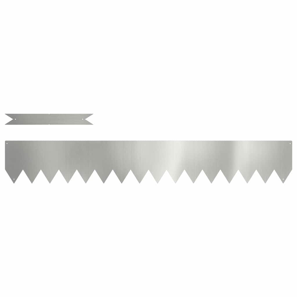 vidaXL Περίγραμμα γκαζόν 30 pcs Ασημί 100 x 0.05 x 20 εκ