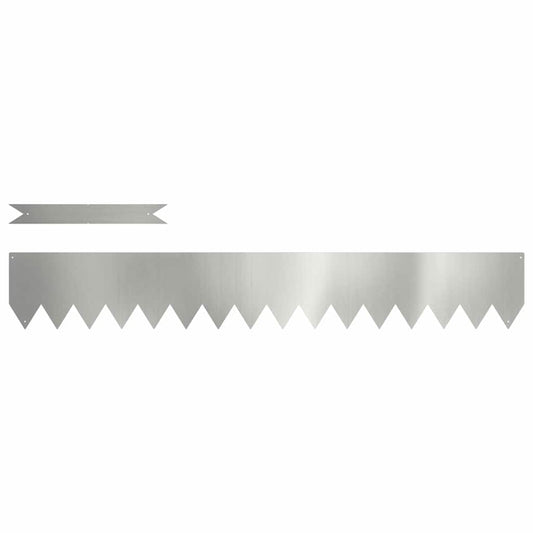 vidaXL Περίγραμμα γκαζόν 30 pcs Ασημί 100 x 0.05 x 20 εκ