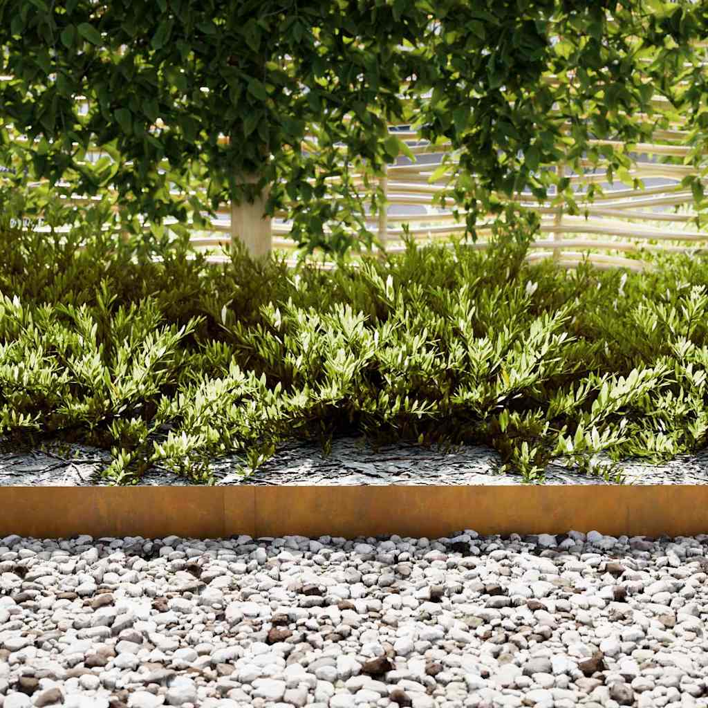 vidaXL Περίγραμμα γκαζόν 50 pcs Καφέ 100 x 0.05 x 20 εκ