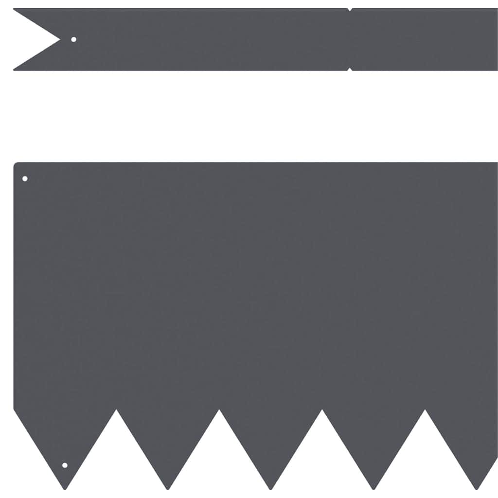 vidaXL Περίγραμμα γκαζόν 20 pcs Ανθρακί 100 x 0.05 x 20 εκ