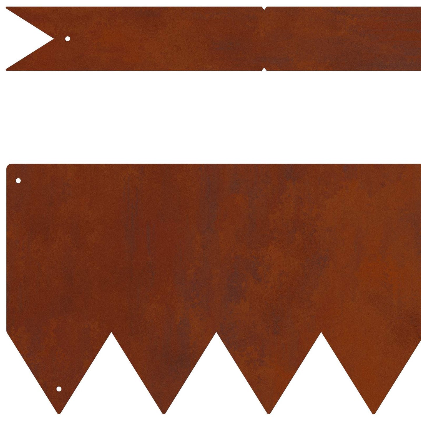 vidaXL Περίγραμμα γκαζόν 10 τμχ. 100 x 0.05 x 20 εκ Σκ rusty