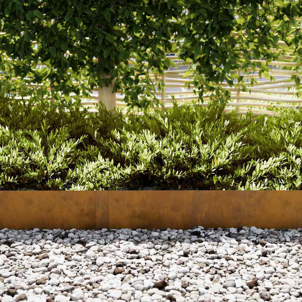 vidaXL Περίγραμμα γκαζόν 10 pcs Καφέ 100 x 0.05 x 20 εκ