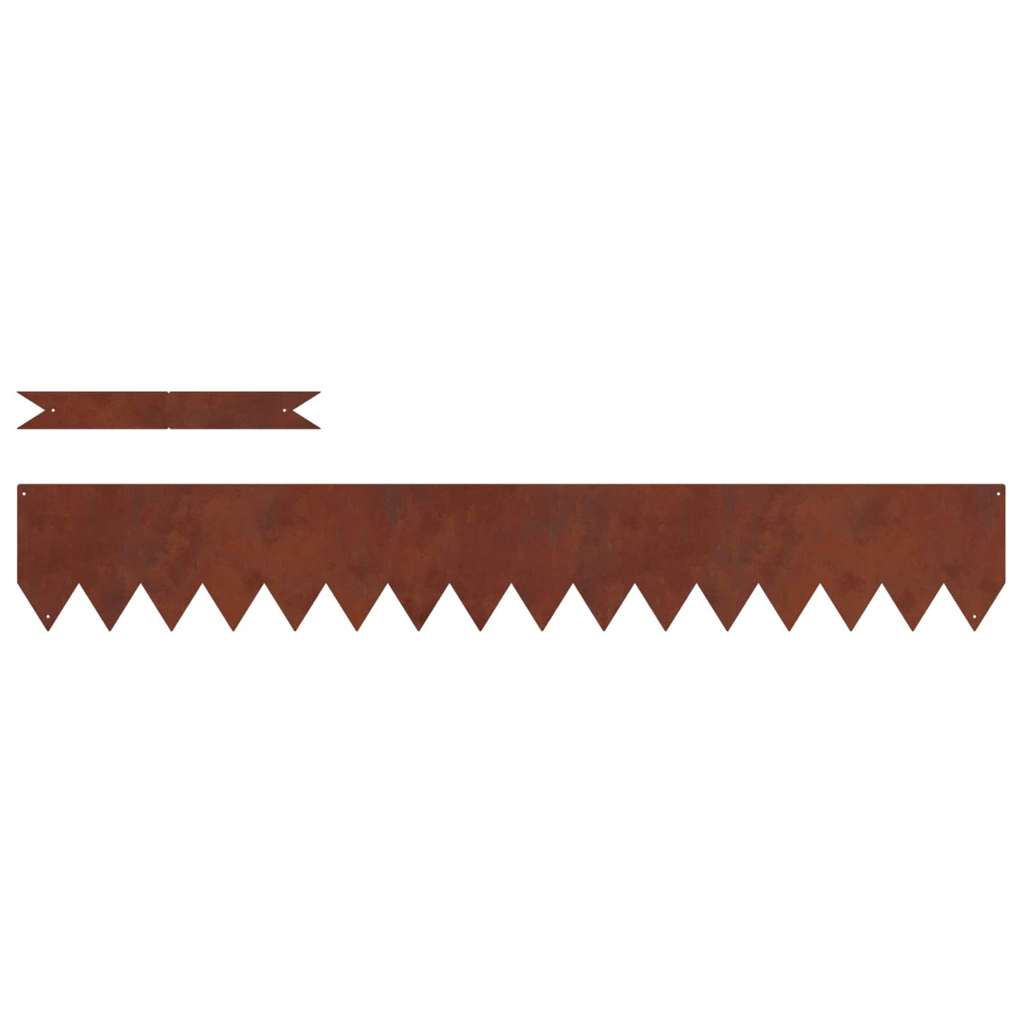 vidaXL Περίγραμμα γκαζόν 30 τμχ. 100 x 0.05 x 20 εκ Σκ rusty