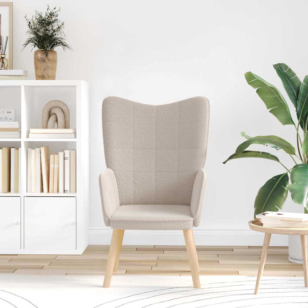 vidaXL Χαλαρωτική Πολυθρόνα Ανοιχτό γκρι 62 x 67 x 95.5 εκ ύφασμα