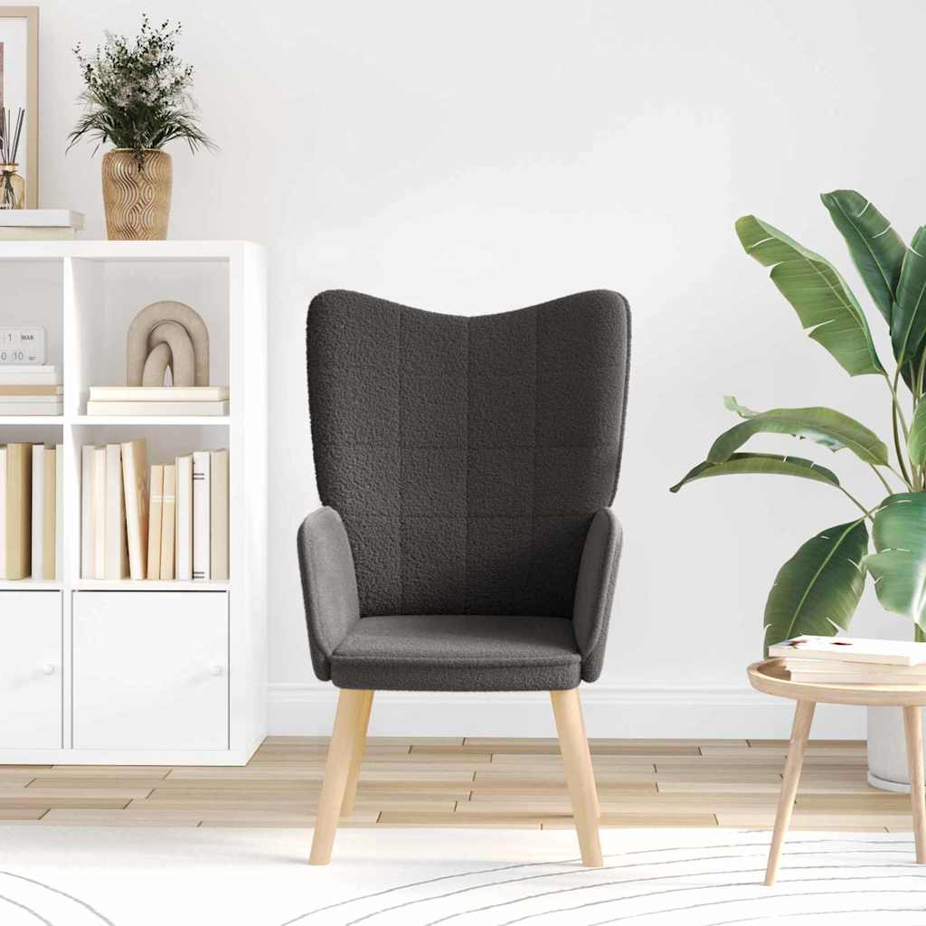 vidaXL Χαλαρωτική Πολυθρόνα Σκούρο γκρι 62 x 67 x 95.5 εκ ύφασμα