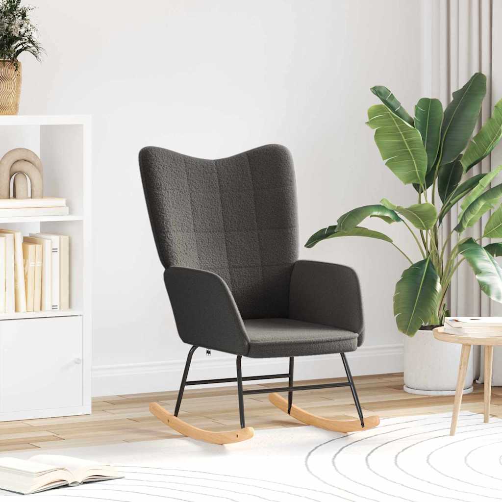 vidaXL Χαλαρωτική Πολυθρόνα Σκούρο γκρι 61 x 78 x 98 εκ. ύφασμα