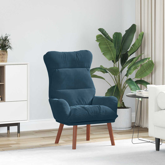 vidaXL Πολυθρόνα Μπλε 69 x 74 x 93 εκ. Βελούδο