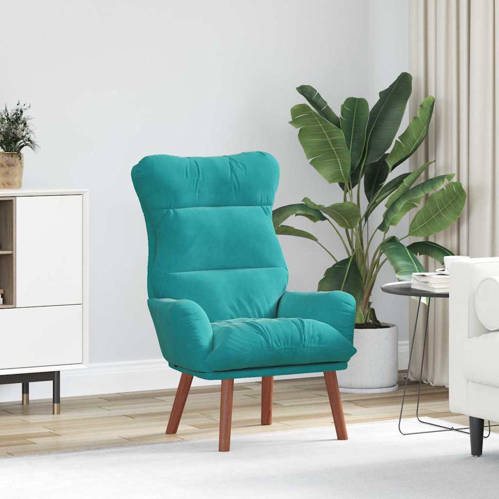 vidaXL Πολυθρόνα Τιρκουάζ 69 x 74 x 93 εκ. Βελούδο