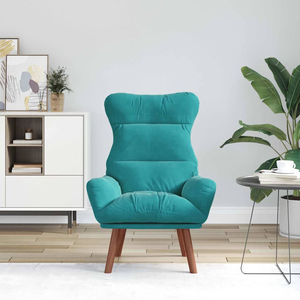 vidaXL Πολυθρόνα Τιρκουάζ 69 x 74 x 93 εκ. Βελούδο