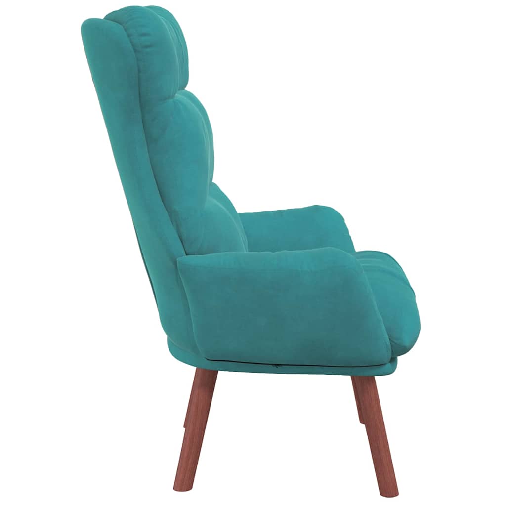 vidaXL Πολυθρόνα Τιρκουάζ 69 x 74 x 93 εκ. Βελούδο