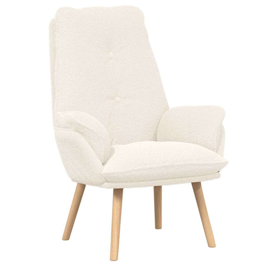 vidaXL Πολυθρόνα Κρεμ 69 x 74 x 93 εκ. Υφάσματος Sherpa