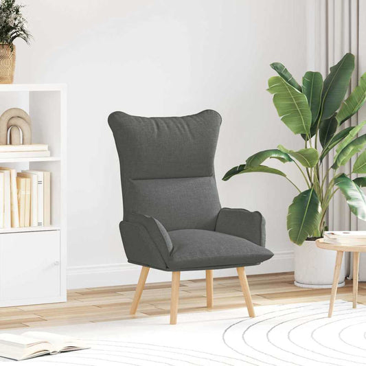 vidaXL Πολυθρόνα Σκούρο Γκρι 69 x 74 x 93 εκ. Ύφασμα και Κόντρα Πλακέ
