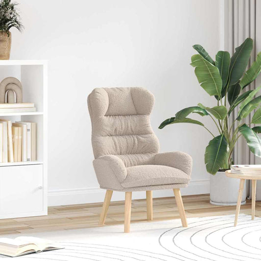 vidaXL Χαλαρωτική Πολυθρόνα Ανοιχτό γκρι 69 x 74 x 93 εκ. ύφασμα