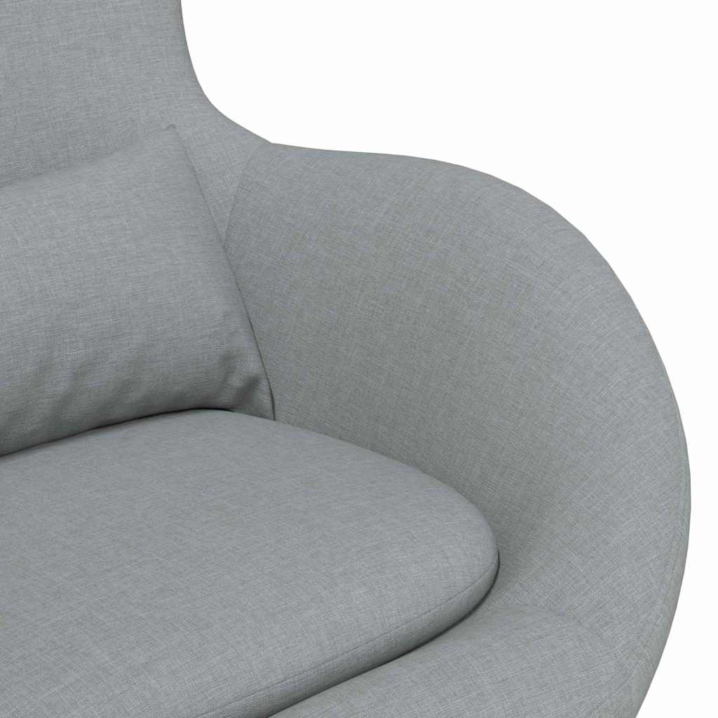 vidaXL Κάθισμα-αυγό Ανοιχτό γκρι 63 x 73 x 90 εκ ύφασμα