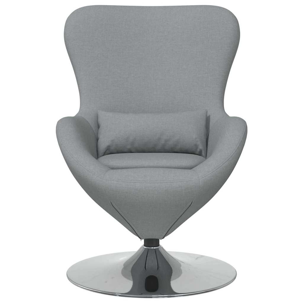 vidaXL Κάθισμα-αυγό Ανοιχτό γκρι 63 x 73 x 90 εκ ύφασμα