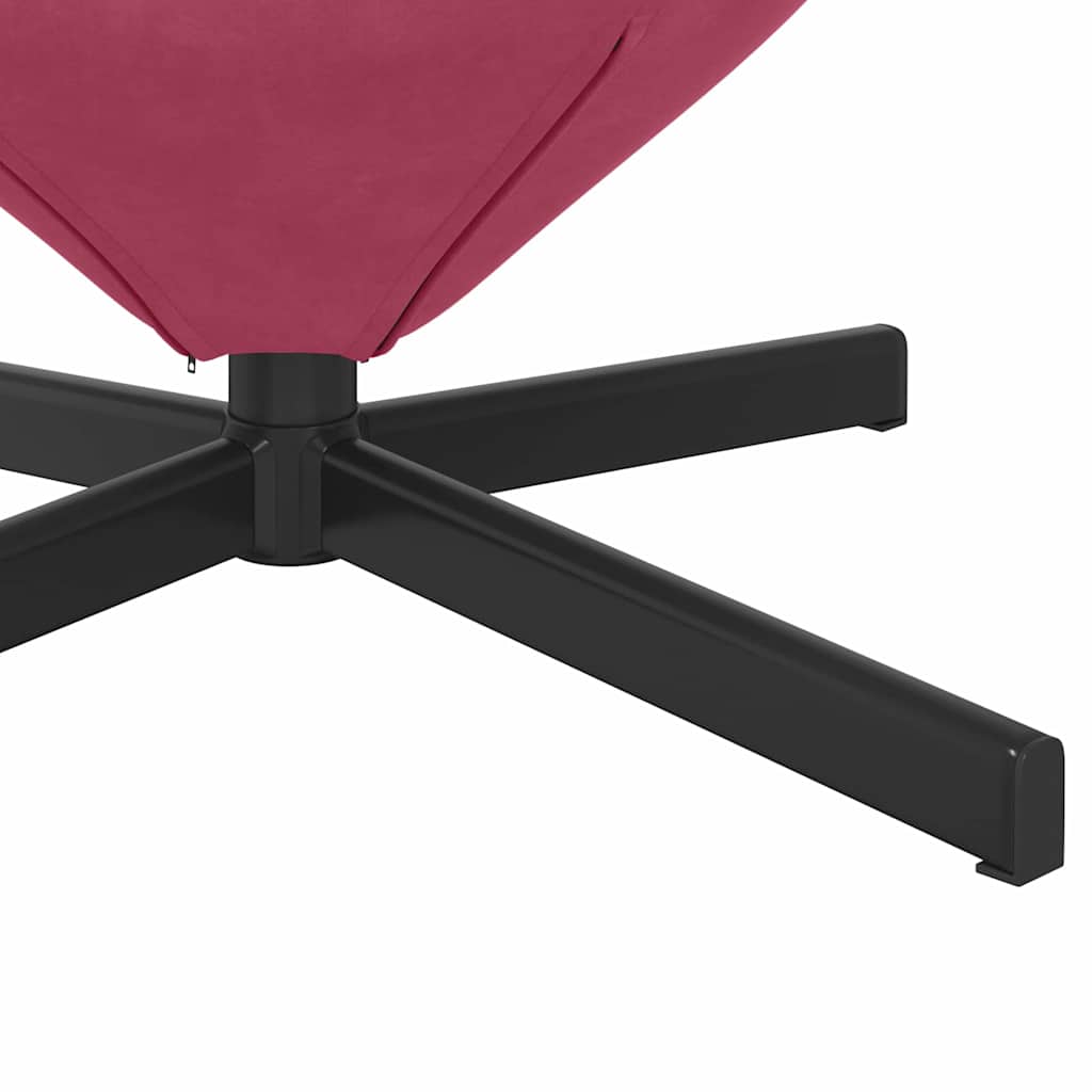 vidaXL Κάθισμα-αυγό Κόκκινο 63 x 73 x 90 εκ Βελούδο