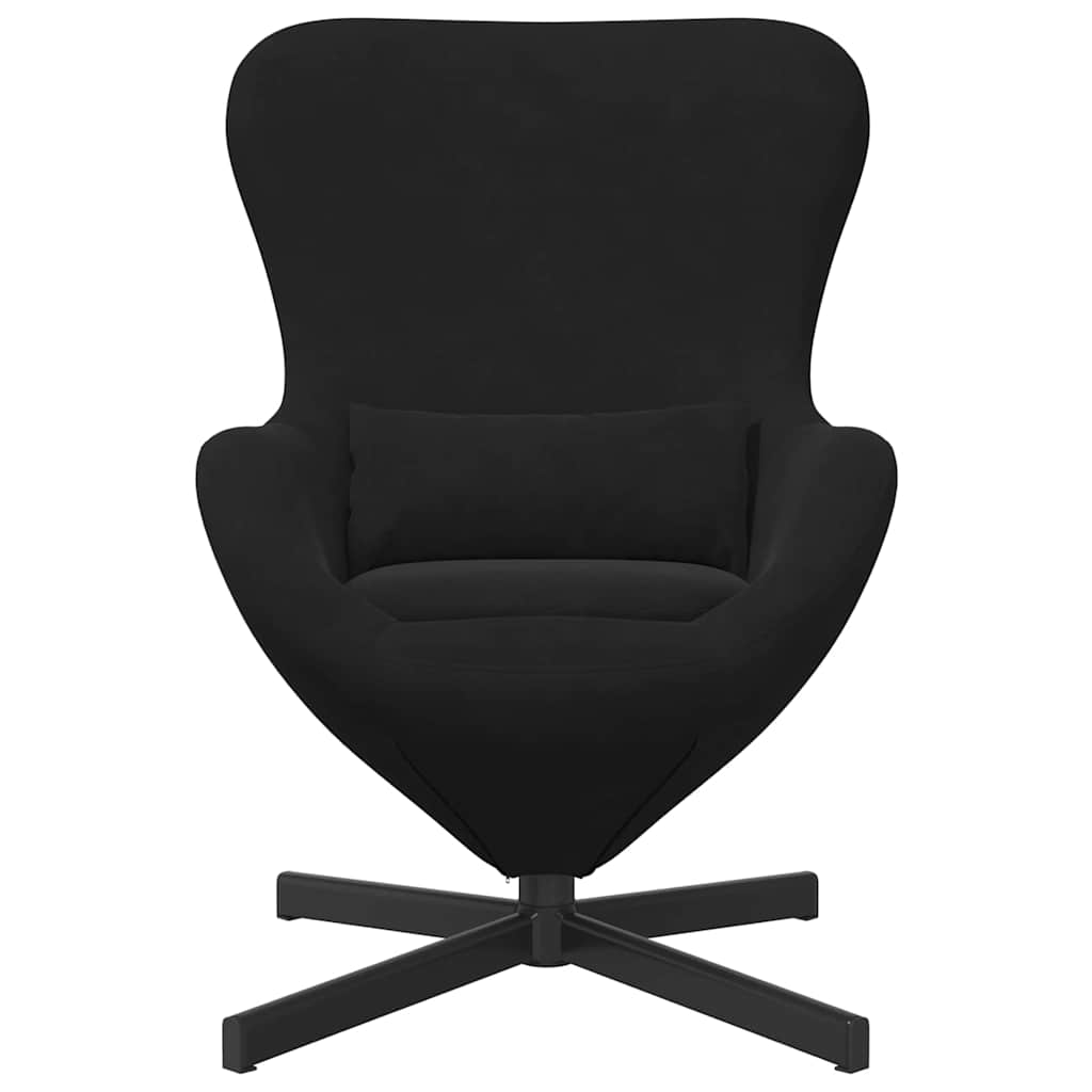 vidaXL Κάθισμα-αυγό Μαύρο 63 x 73 x 90 εκ Βελούδο