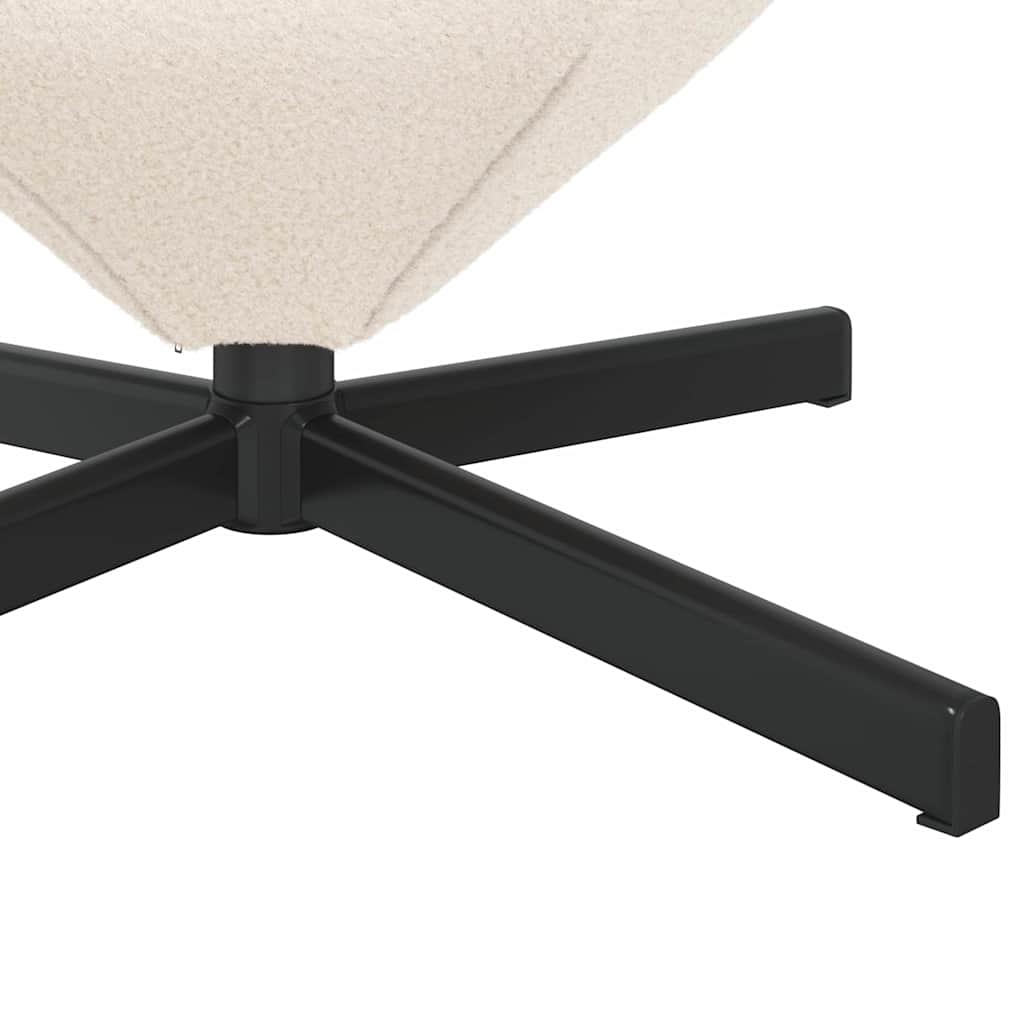 vidaXL Κάθισμα-αυγό Κρεμ 63 x 73 x 90 εκ Κάλαθος ύφασμα με σγουρή υφή