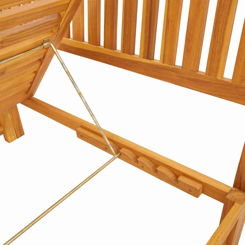 vidaXL Ξαπλώστρα 1-πρόσωπο Καφέ 200 x 57 x 75εκ Μασίφ ξύλο ακακίας