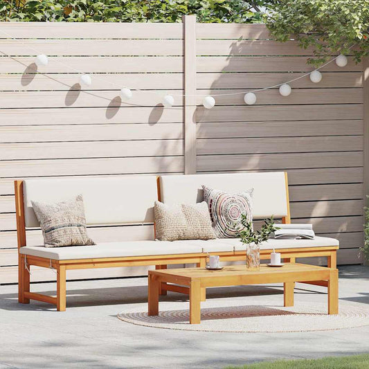 vidaXL Ξαπλώστρα 1-πρόσωπο Καφέ 200 x 57 x 75εκ Μασίφ ξύλο ακακίας