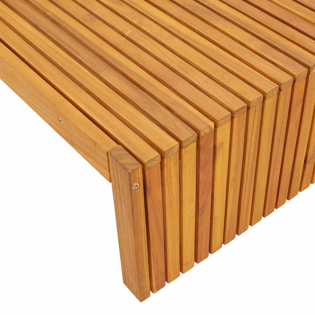 vidaXL Ξαπλώστρα 1-πρόσωπο Καφέ 200 x 55 x 94εκ Μασίφ ξύλο ακακίας