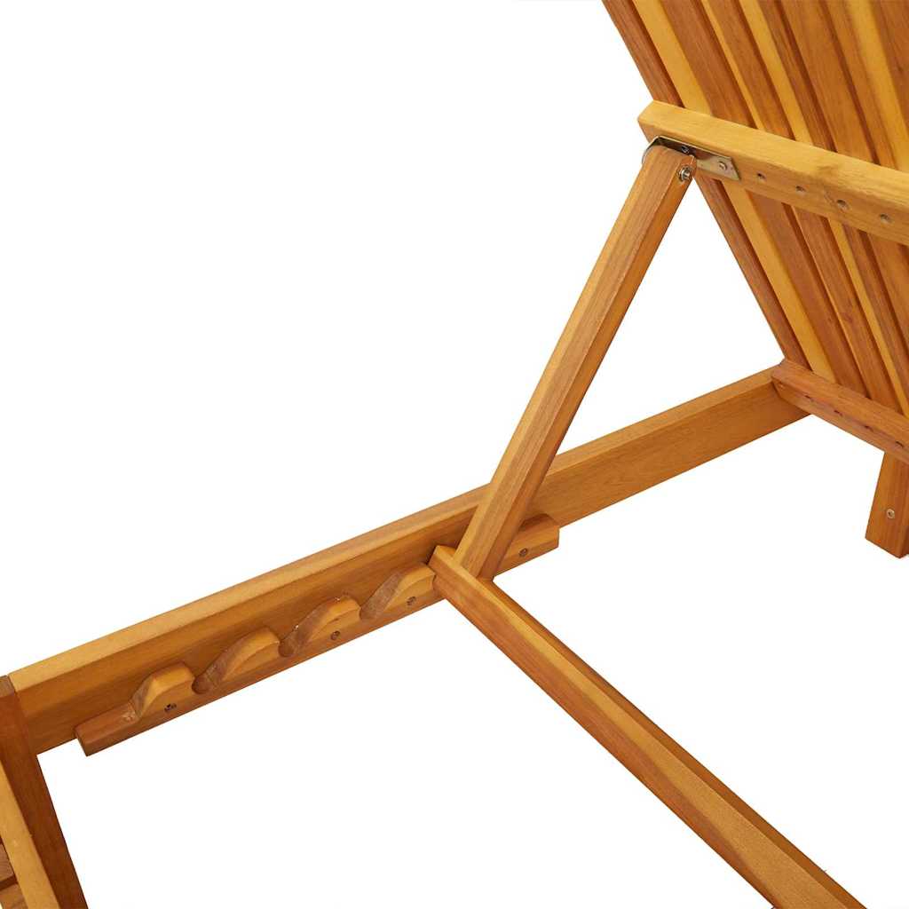 vidaXL Ξαπλώστρα με μαξιλάρι 200x55x30 cm Μασίφ ξύλο ακακίας