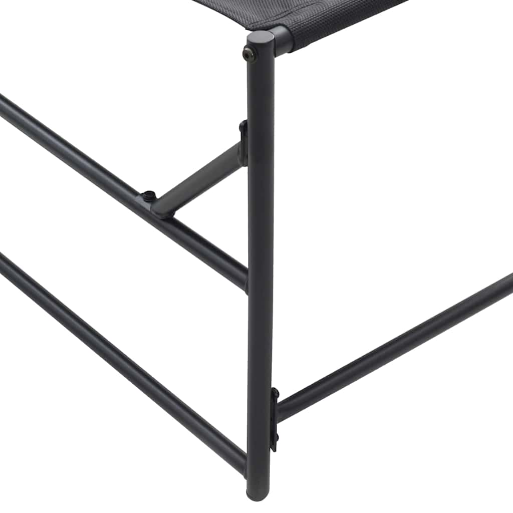 vidaXL Ήλιο-κρεβάτι Ανθρακί 200 x 74 x 73 εκ Textilene, Χάλυβας