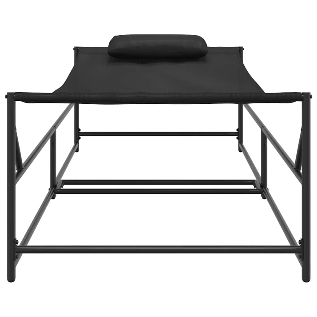 vidaXL Ήλιο-κρεβάτι Ανθρακί 200 x 74 x 73 εκ Textilene, Χάλυβας