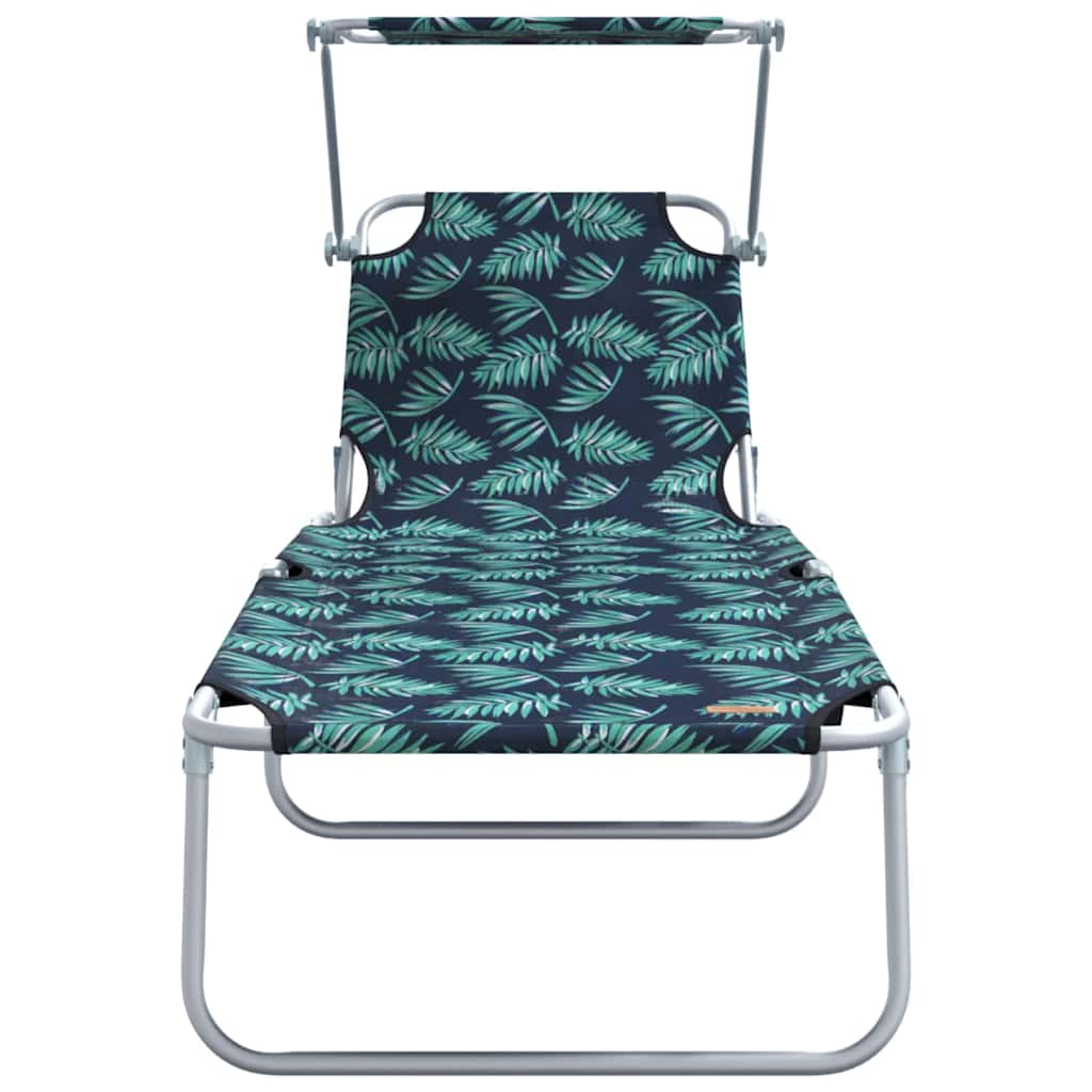 vidaXL Ξαπλώστρα 2-πρόσωπο 2 pcs Πράσινο 58 x 188 x 77 εκ. ύφασμα